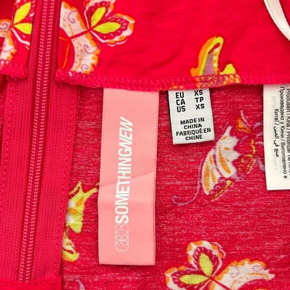 Something New Pink Butterfly Halter keyhole Crop Top Y2K Fairy Coquette XS - Picture 6 of 8